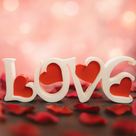 Stojak Love + serduszka